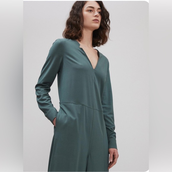 NWOT BILLY REID Small Forest Green Long sleeve Jumpsuit - Picture 2 of 12